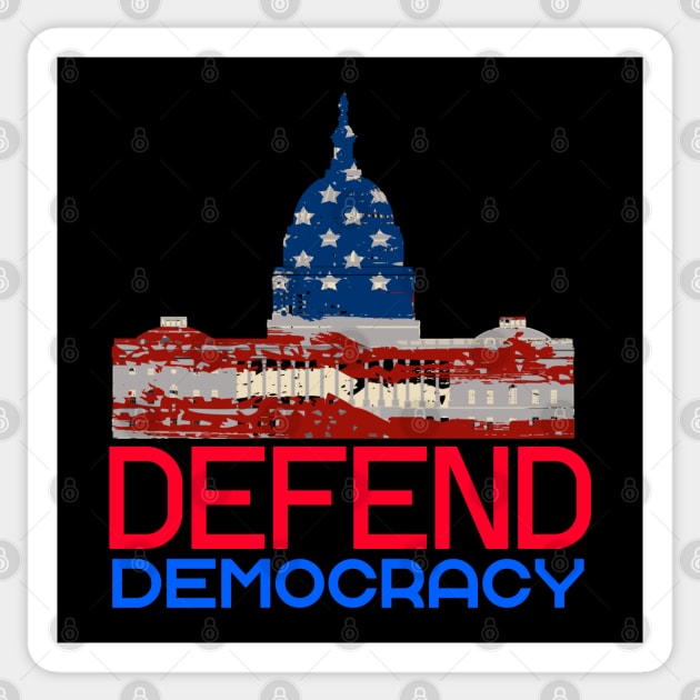 Defend Democracy Sticker by sticker happy